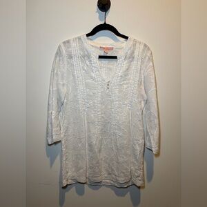 Marina Luna White Embroidered Tunic